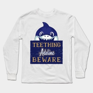 Adeline - Funny Kids Shark - Personalized Gift Idea - Bambini Long Sleeve T-Shirt